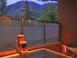 日光　ゆの森　客室露天風呂の写真
