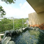 野趣あふれる岩造りの露天風呂