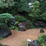 さやの湯処の日本庭園