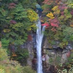 紅葉シーズンの駒止の滝