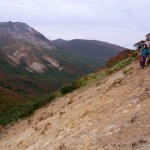 朝日岳の登山道