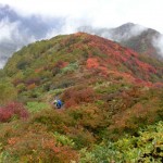 朝日岳の尾根